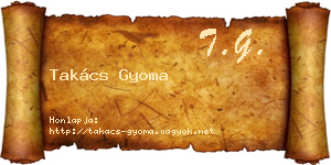 Takács Gyoma névjegykártya